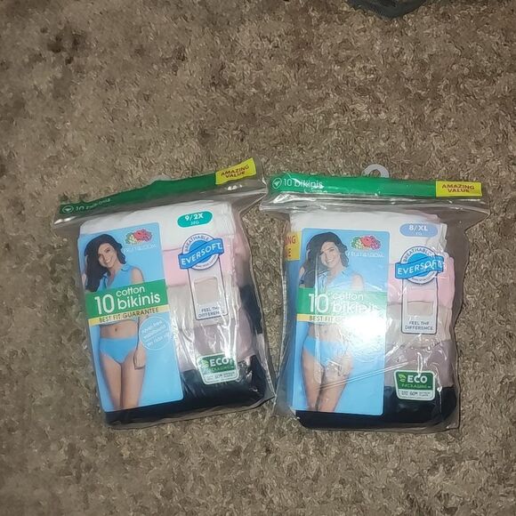 Fruit of the Loom Women's Cotton Bikini Panties 10-pack Size 8/XL - Picture 6 of 13